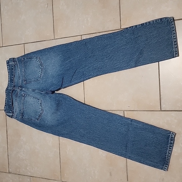 Reformation Cyntjia High-Waisted Belted Straight Blue Jeans Size 26 - Picture 14 of 15